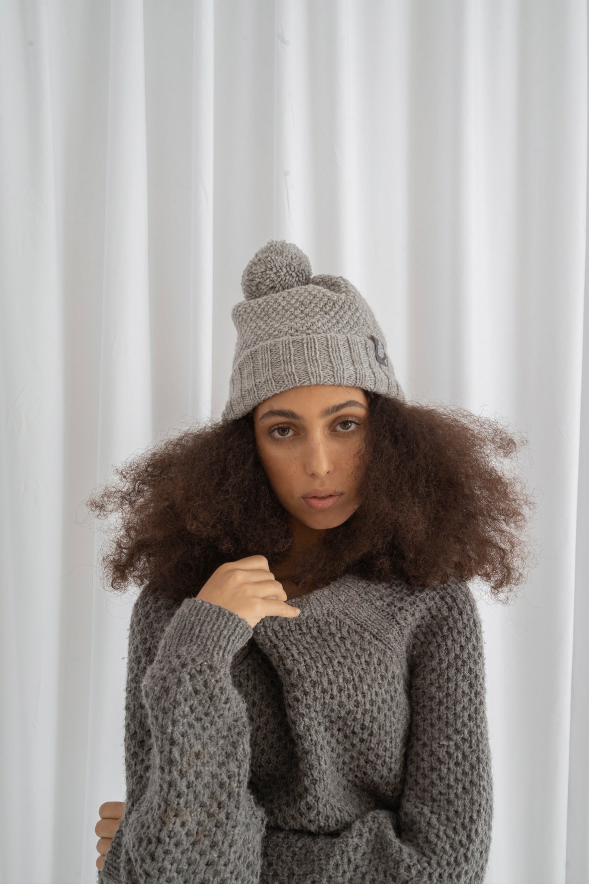 Knitted Pompom Beanie no. 2