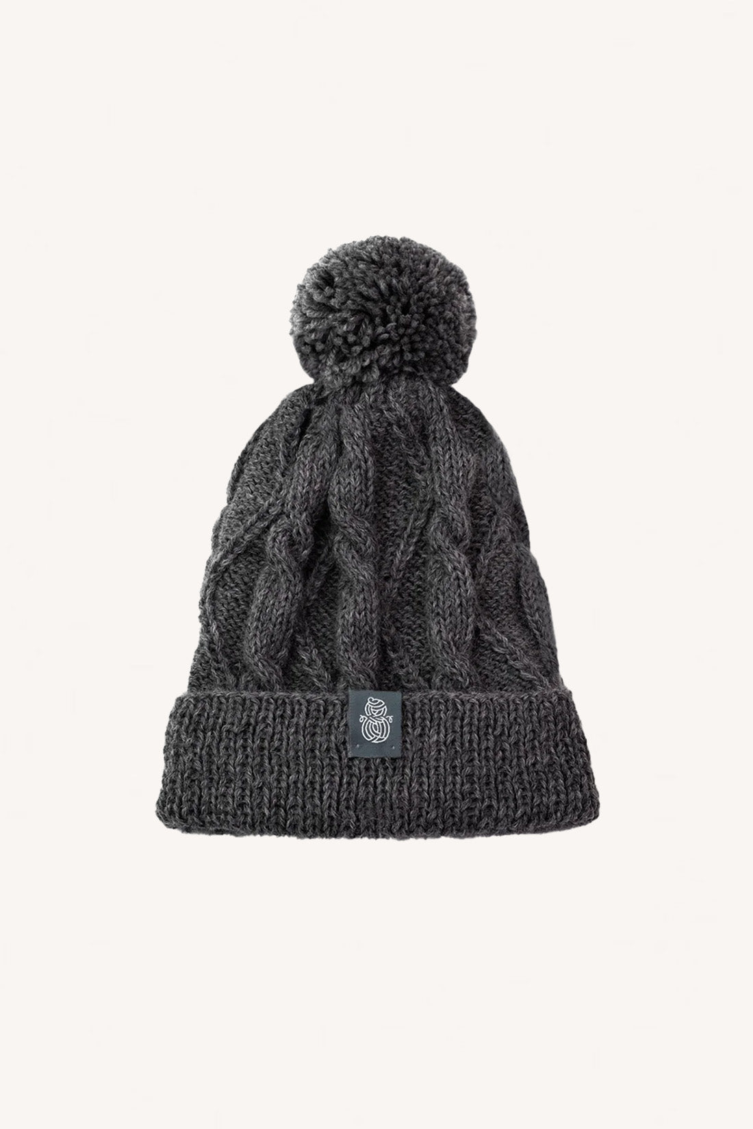 Gotowa Czapka Double Alpaca Pompom Beanie