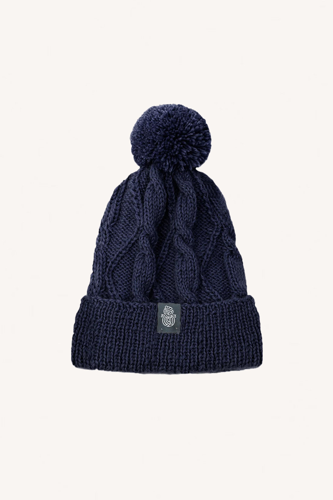 Gotowa Czapka Double Alpaca Pompom Beanie