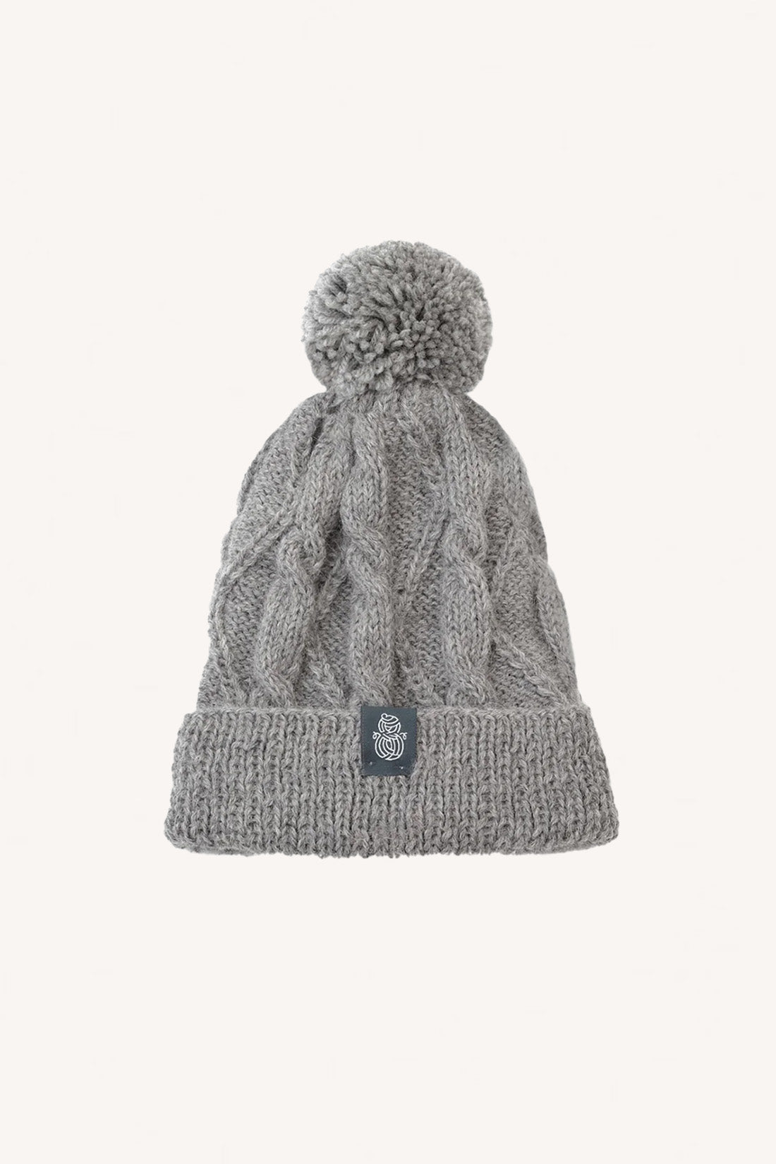 Gotowa Czapka Double Alpaca Pompom Beanie