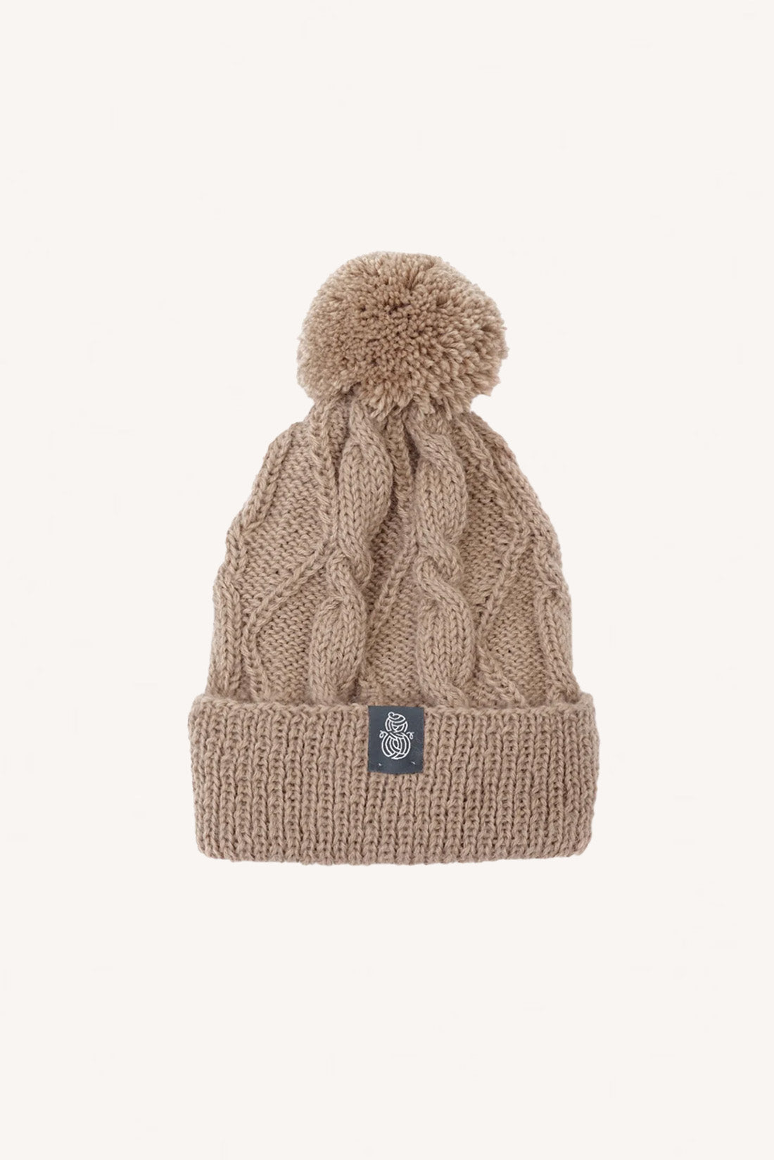 Gotowa Czapka Double Alpaca Pompom Beanie