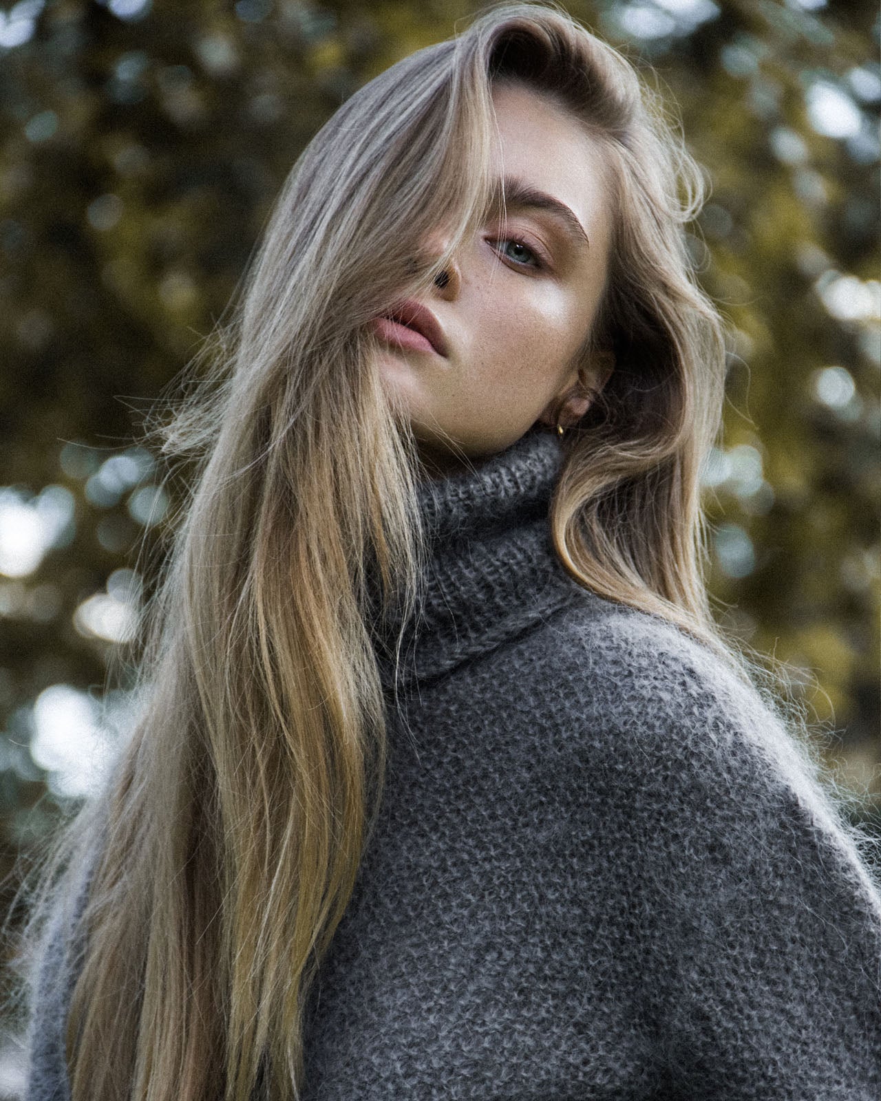Turtleneck Mohair Sweater