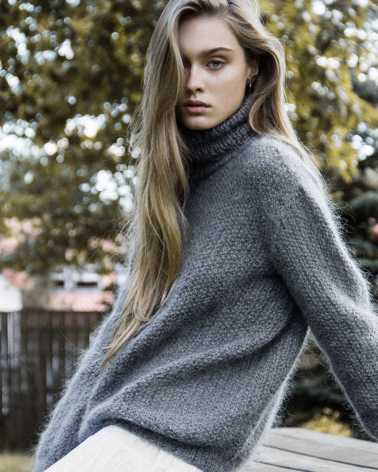 Turtleneck Mohair Sweater
