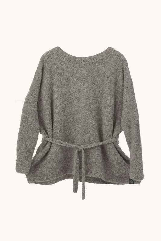 Sweter Boucle Knotted