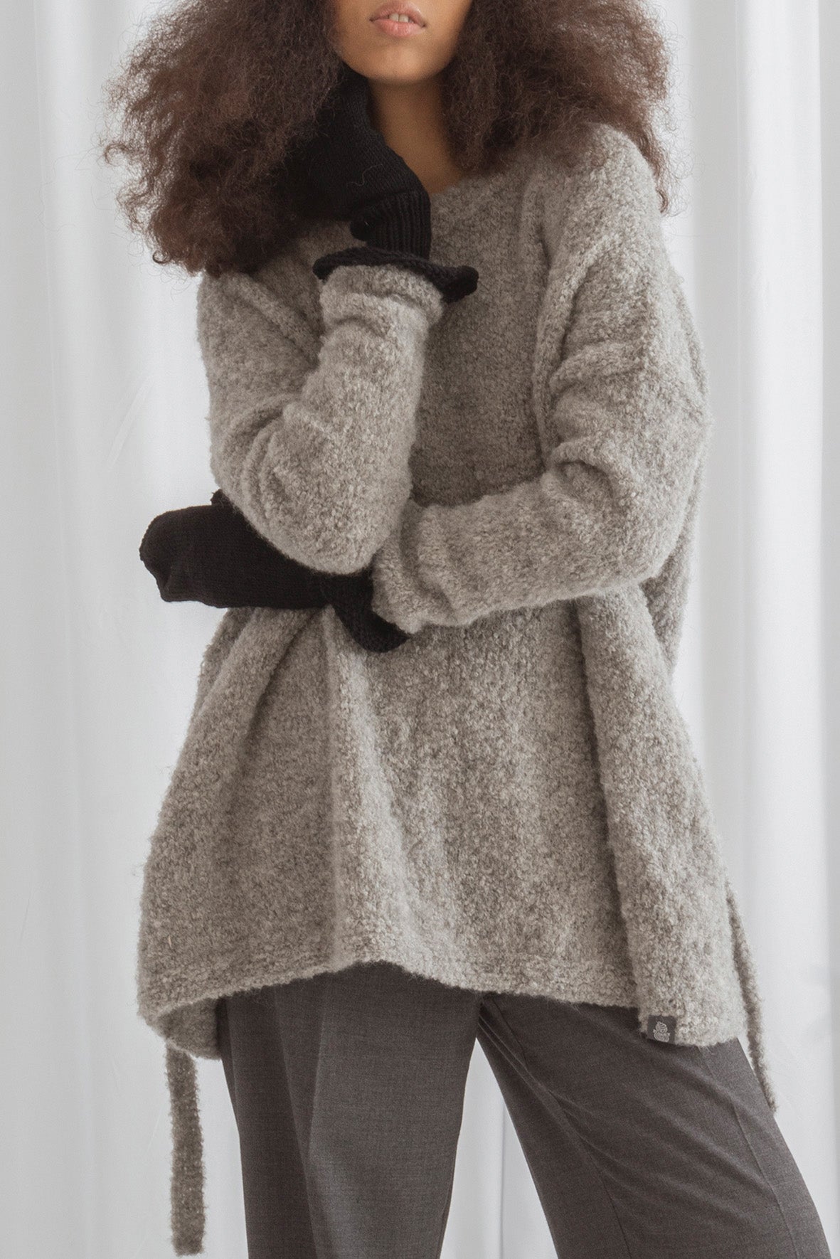 Boucle Knotted Sweater