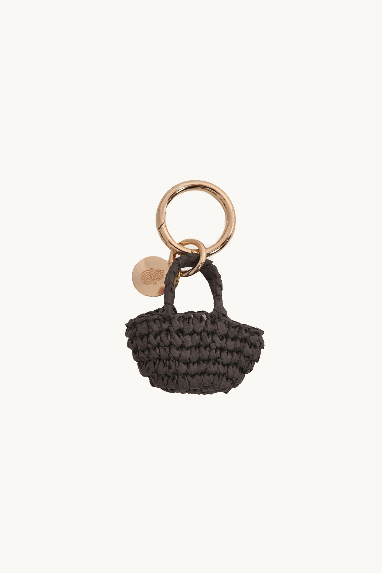 Raffia Charms Basketbag Keychain