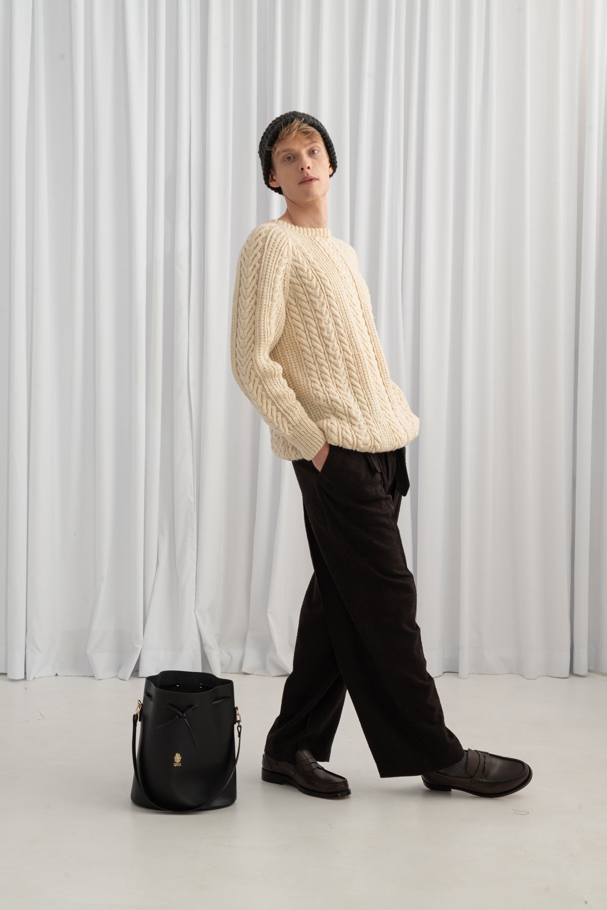 Leather Bucket Bag Marianna