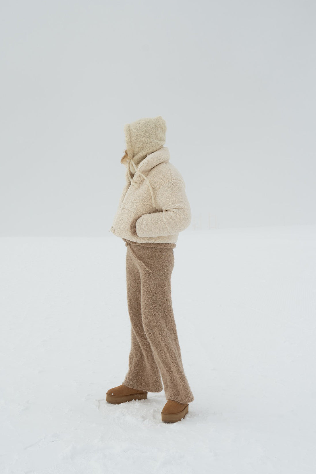 Long Bouclé Trousers