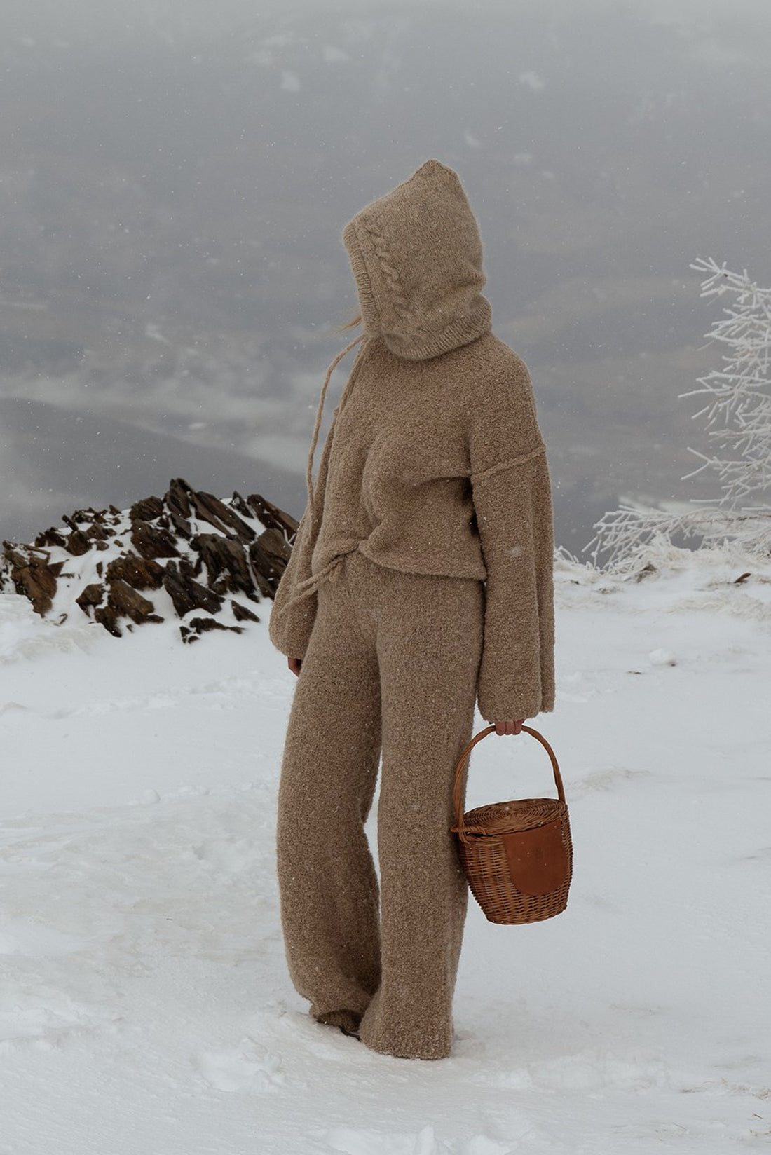 Boucle Knotted Sweater