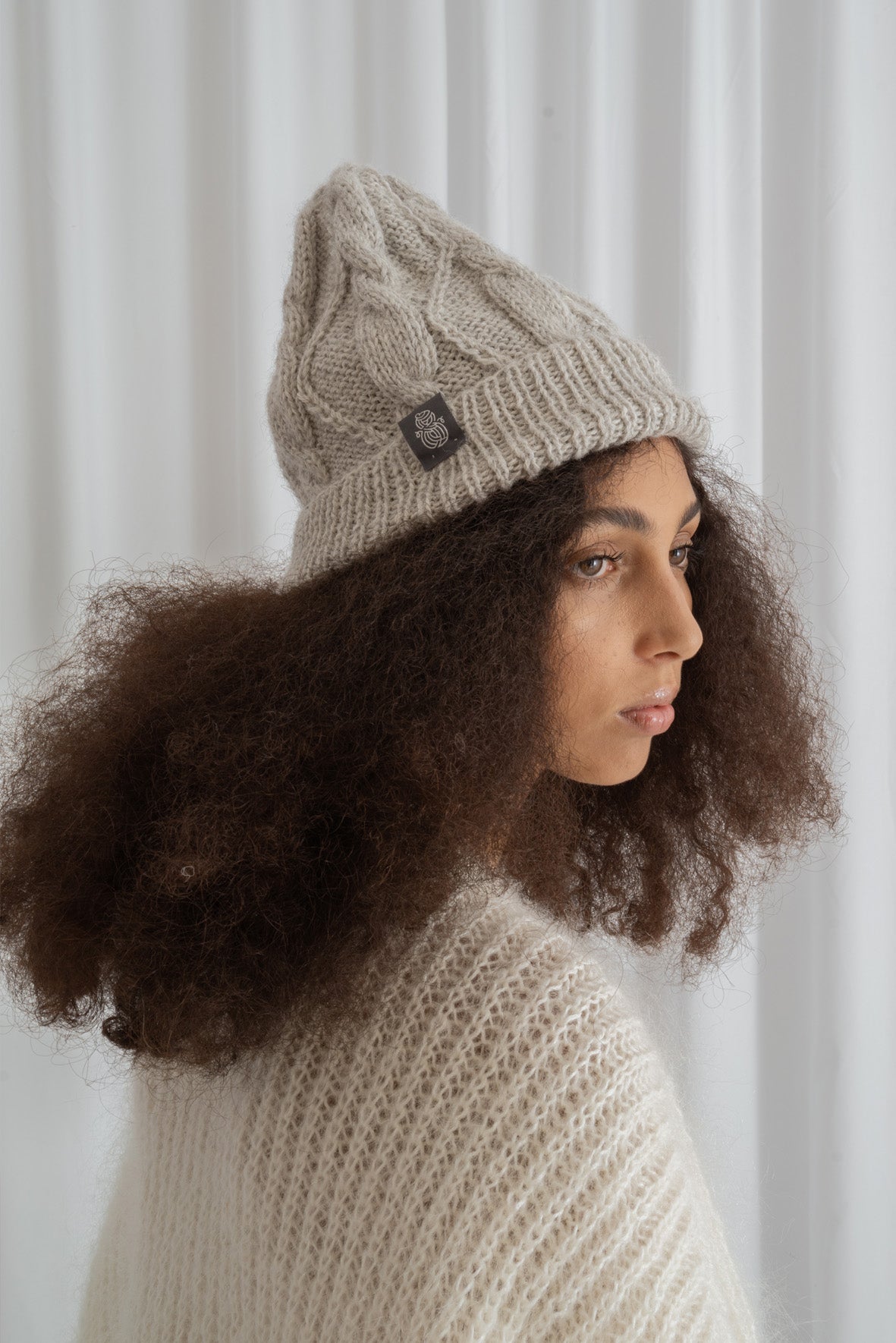 Czapka Double Alpaca Pompom Beanie