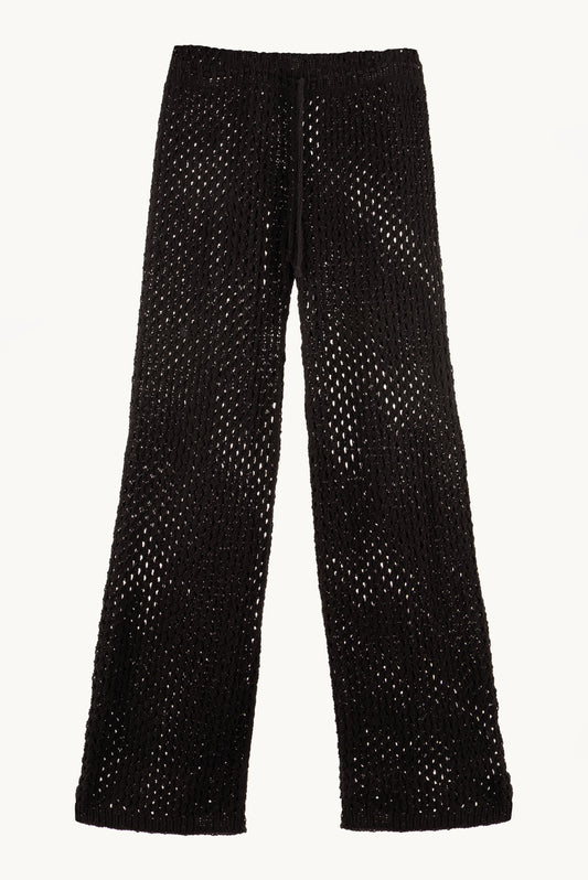 Openwork Egyptian Cotton Knitted Trousers