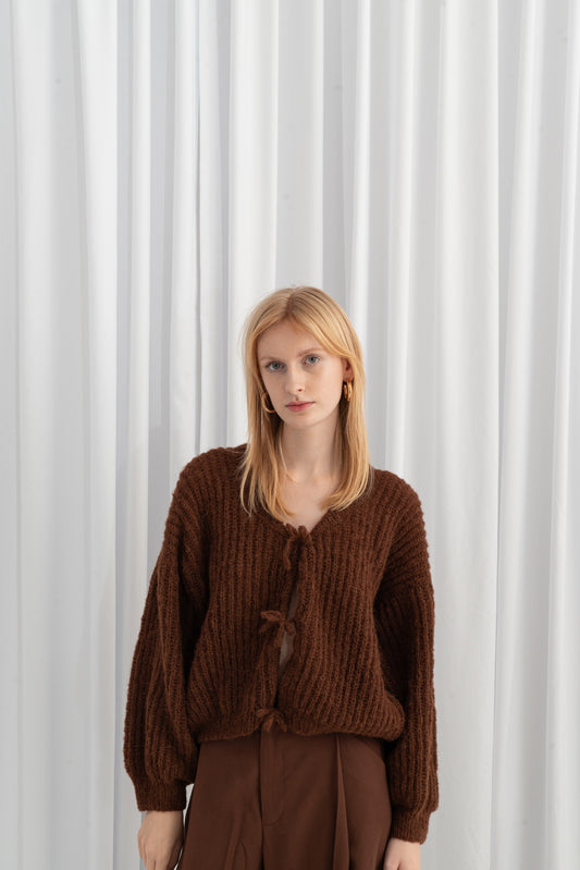 Knotted Oversize Cardigan