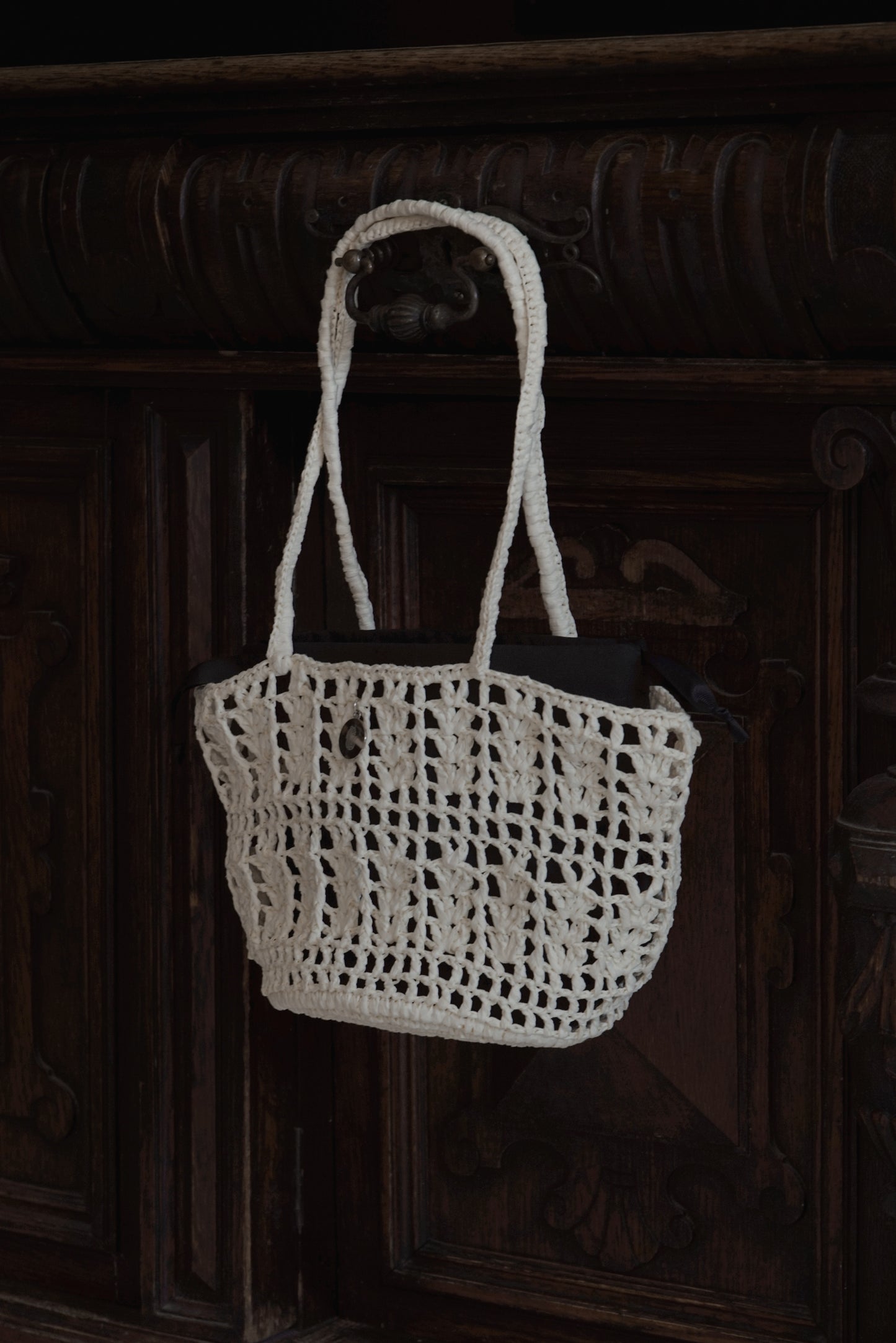 Ażurowy Koszyk Raffia Basketbag