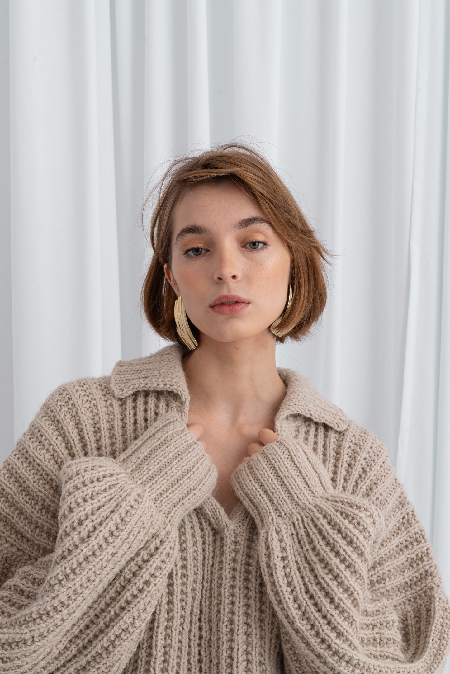 Gotowy Chunky Polo Sweater