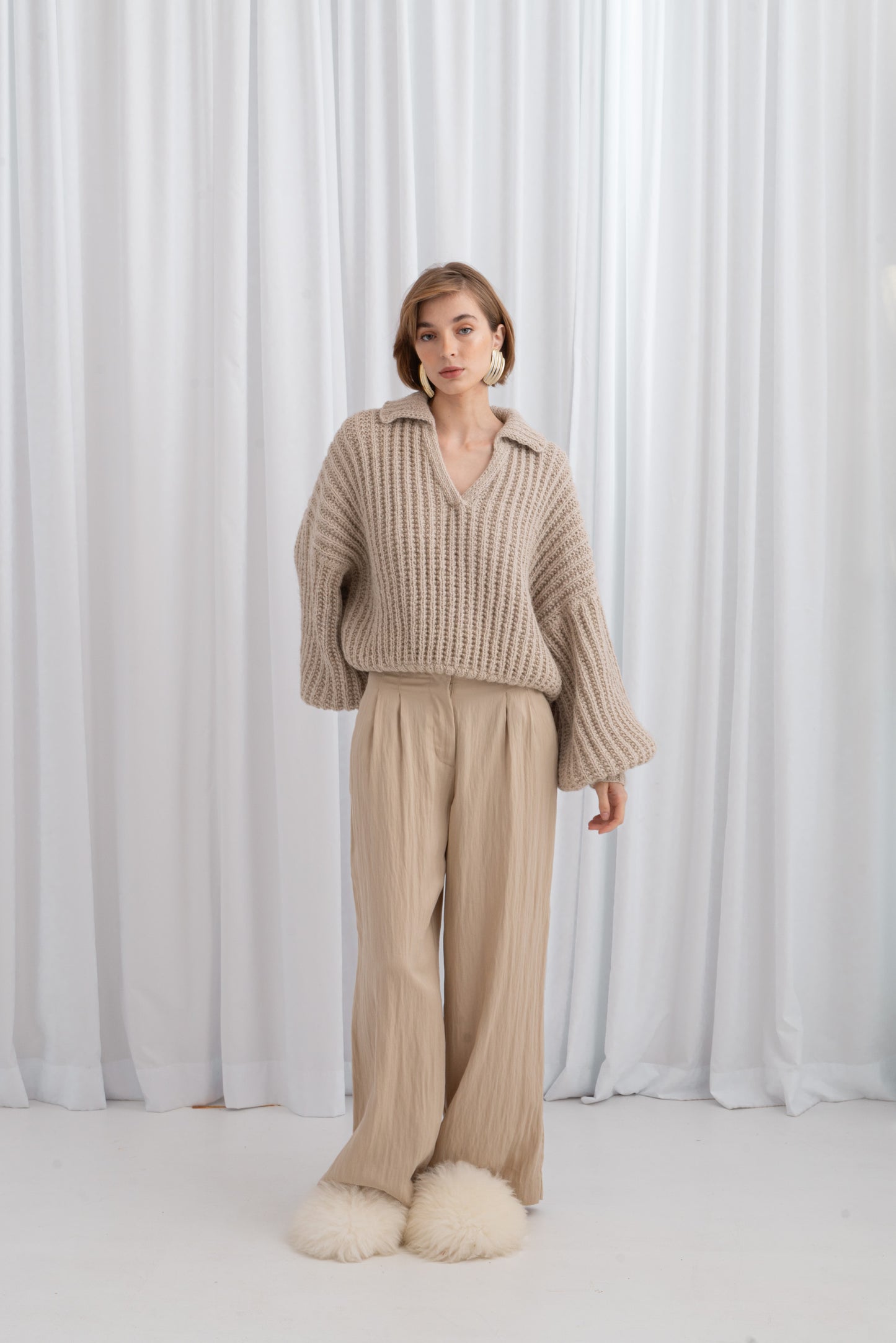 Gotowy Chunky Polo Sweater