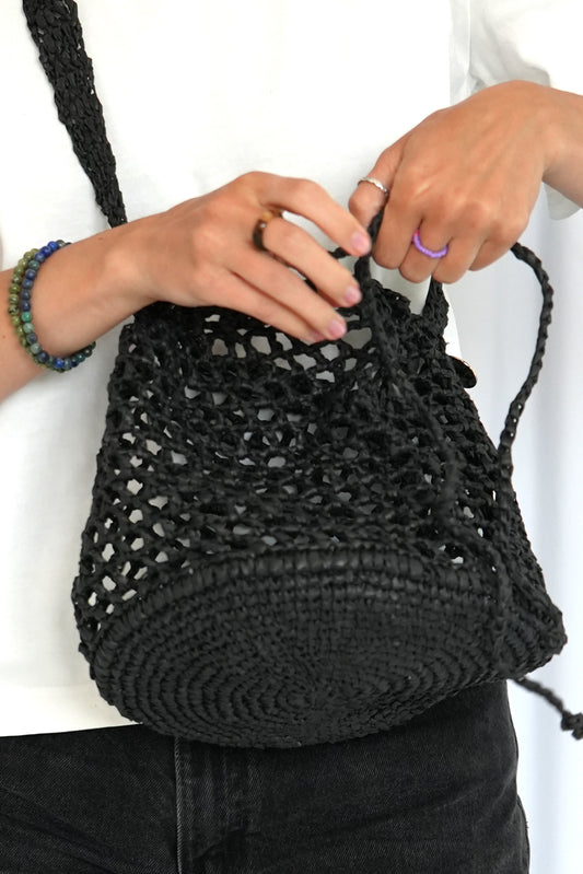 Ażurowy Worek Raffia Basketbag