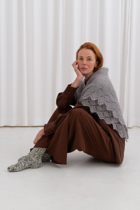 Duża Prostokątna Chusta Ażurowa