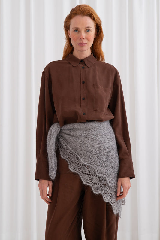 Gotowa Duża Prostokątna Chusta Ażurowa