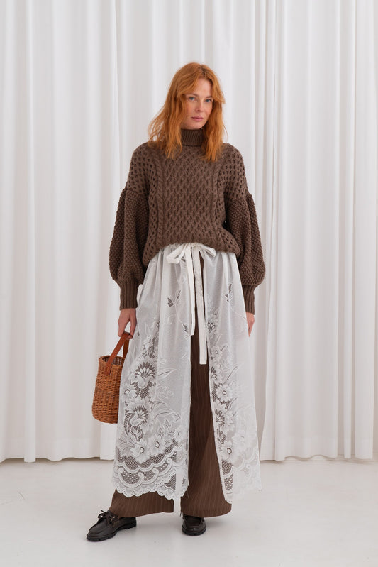 Tied Lace Skirt