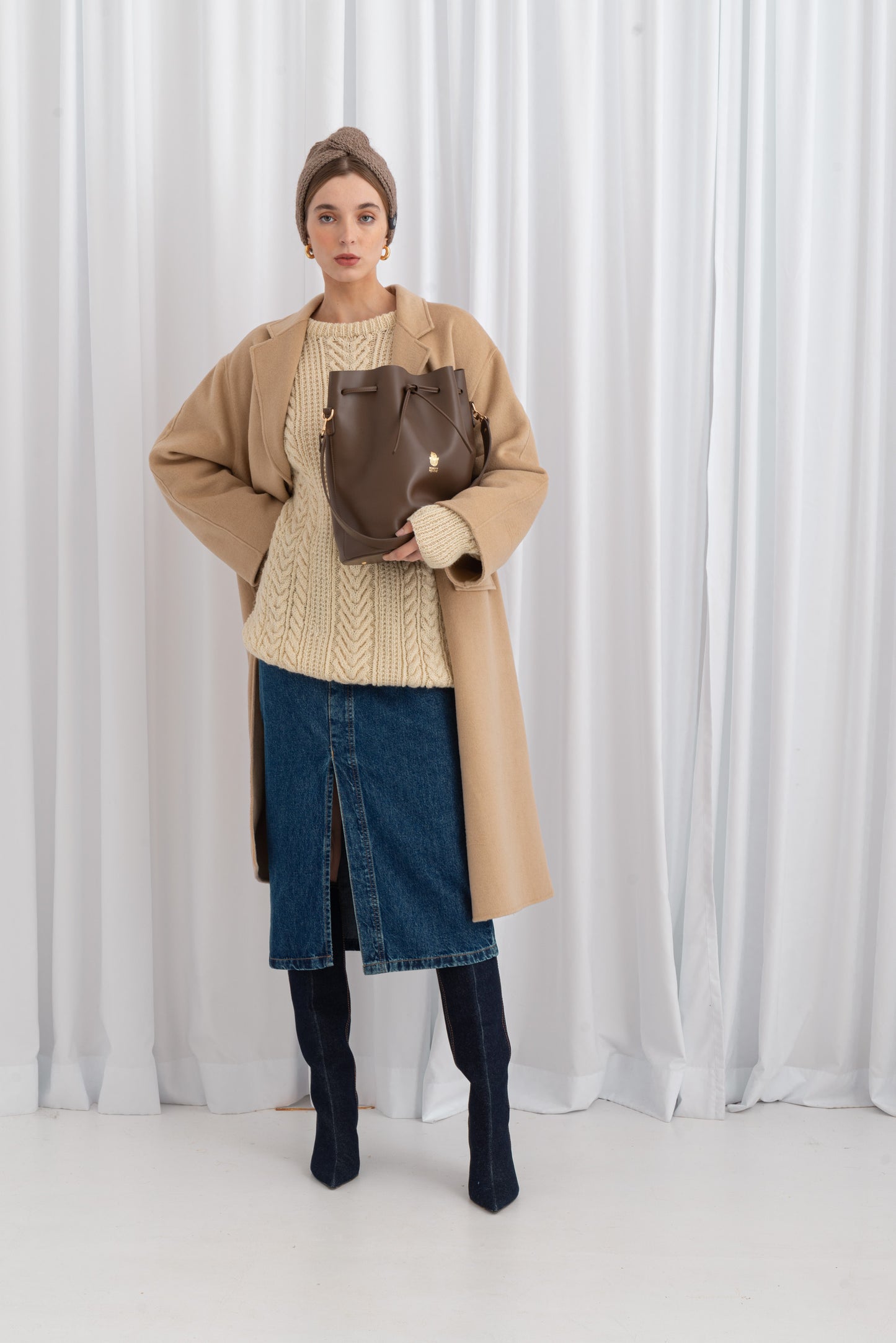 Leather Bucket Bag Marianna