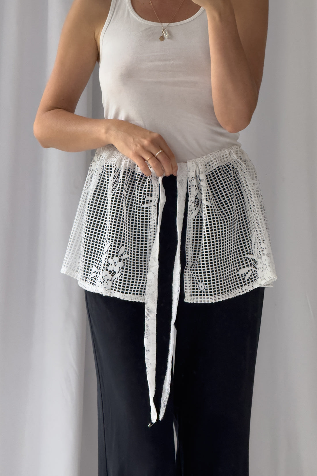 Tied Lace Skirt
