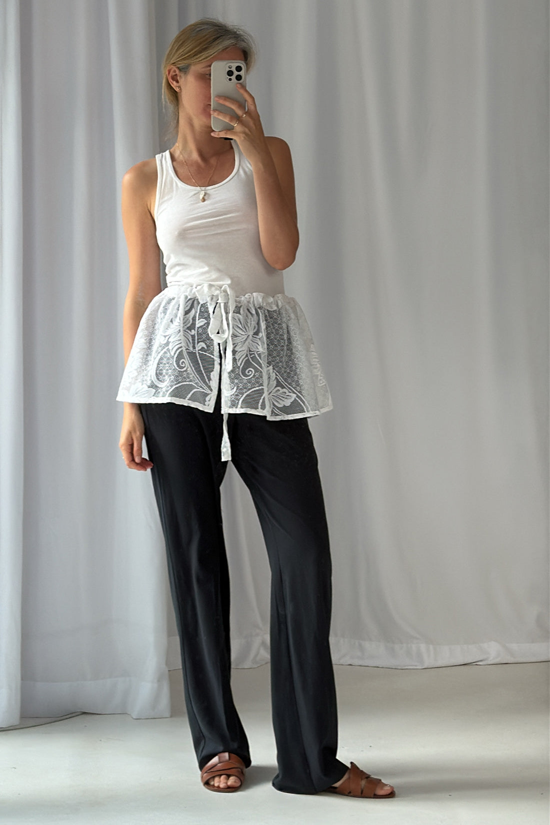 Tied Lace Skirt