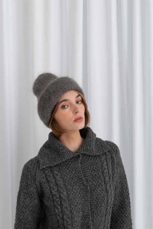 Gotowa Czapka Oversized Mohair Beanie