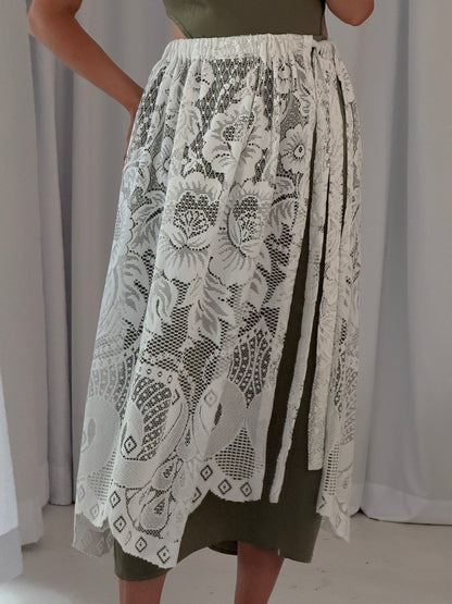 Tied Lace Skirt