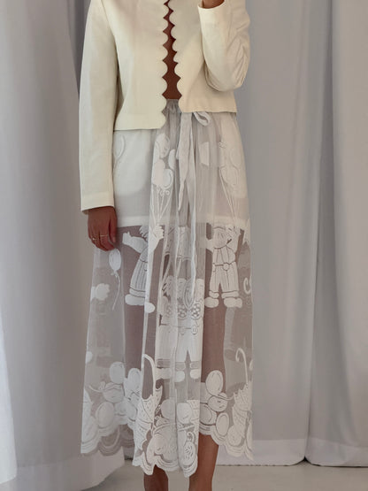 Tied Lace Skirt