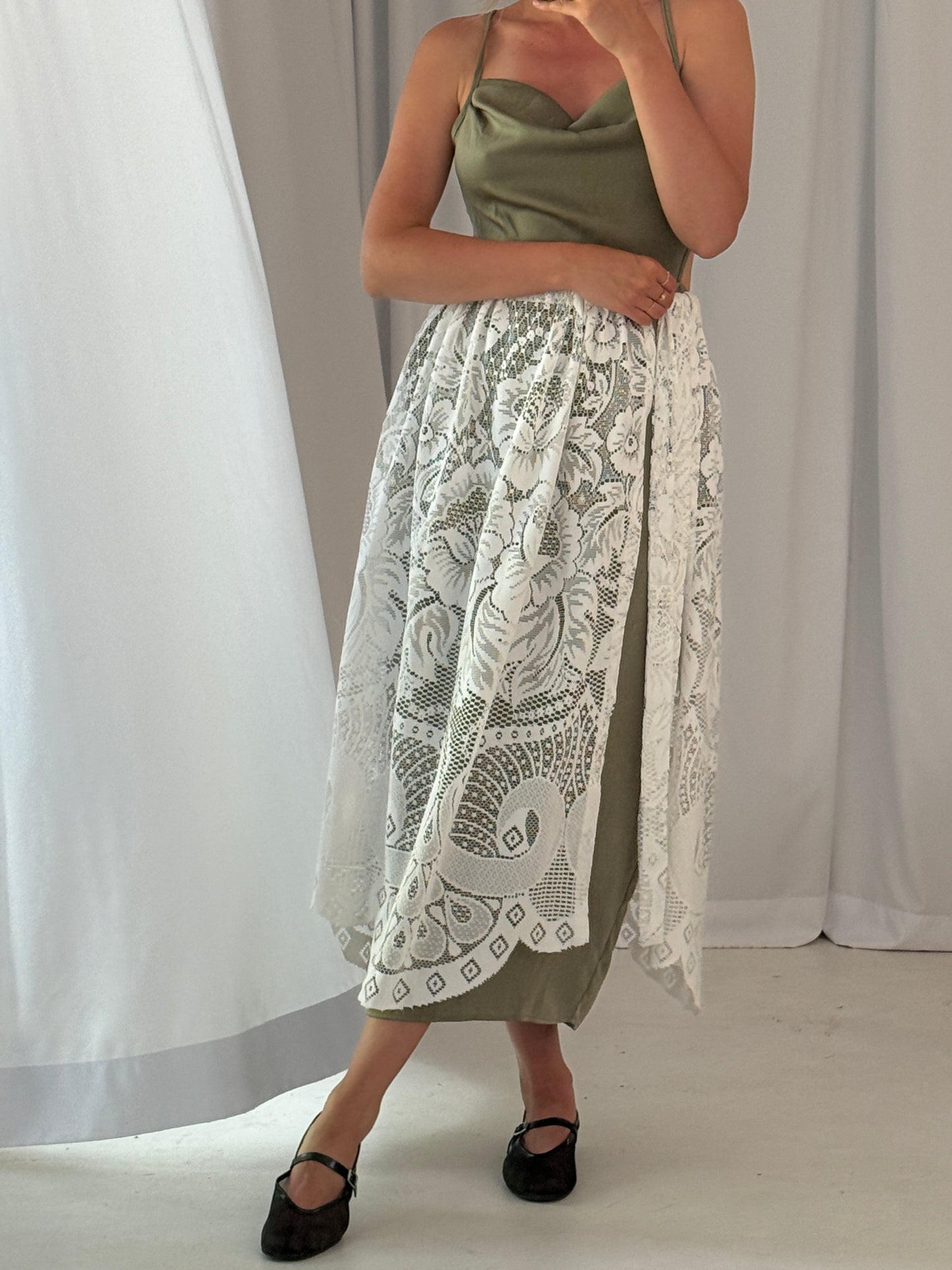 Tied Lace Skirt