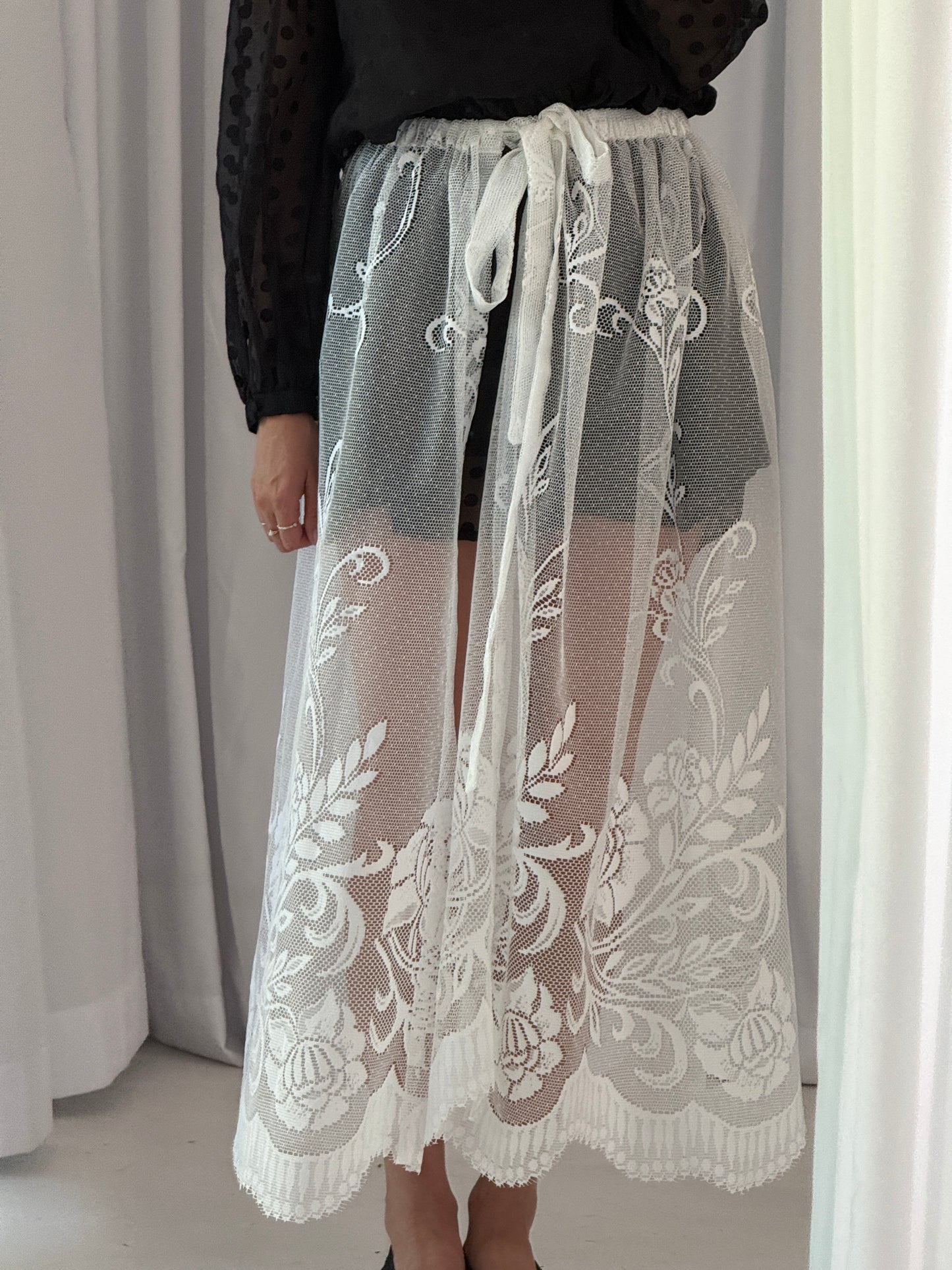 Tied Lace Skirt