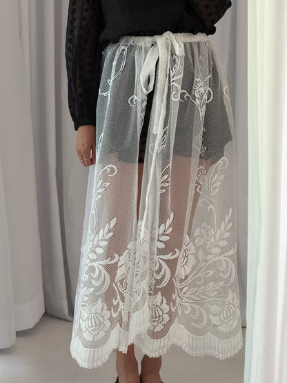 Tied Lace Skirt