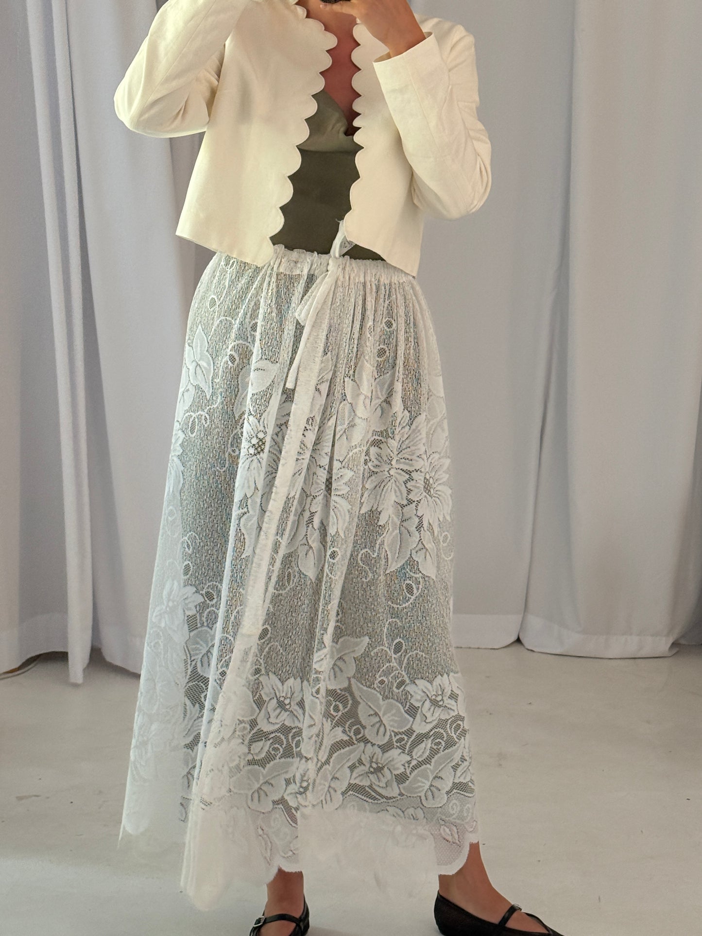 Tied Lace Skirt