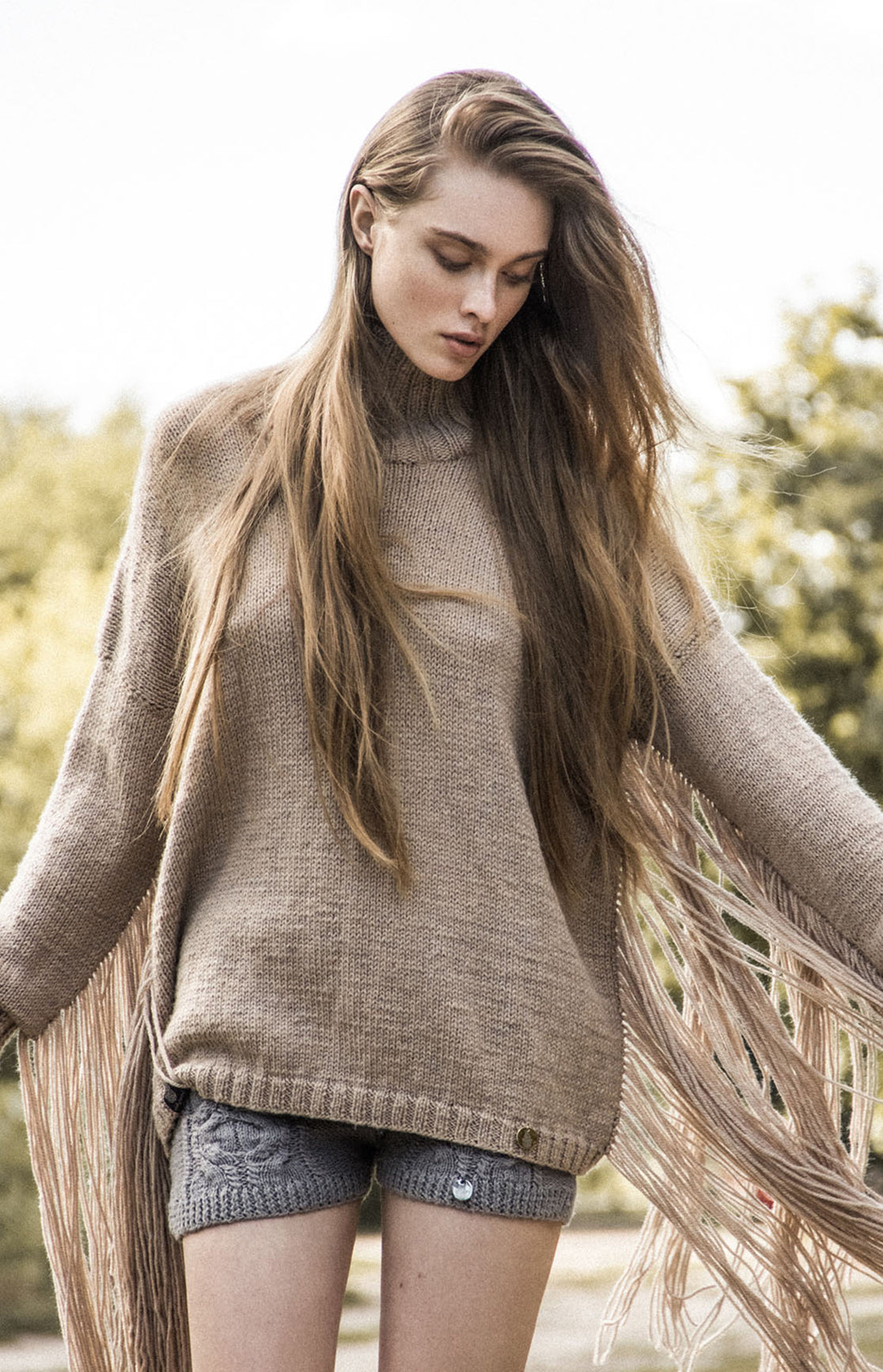 Fringe Turtleneck