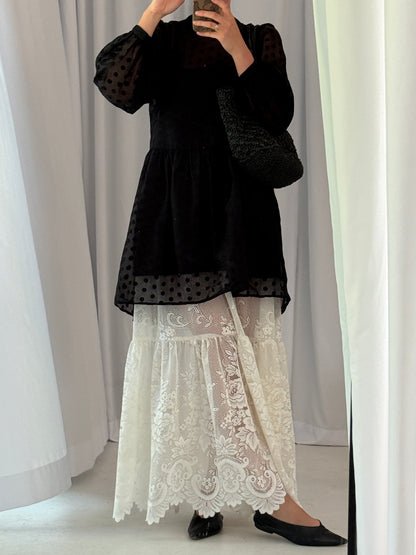 Tied Lace Skirt