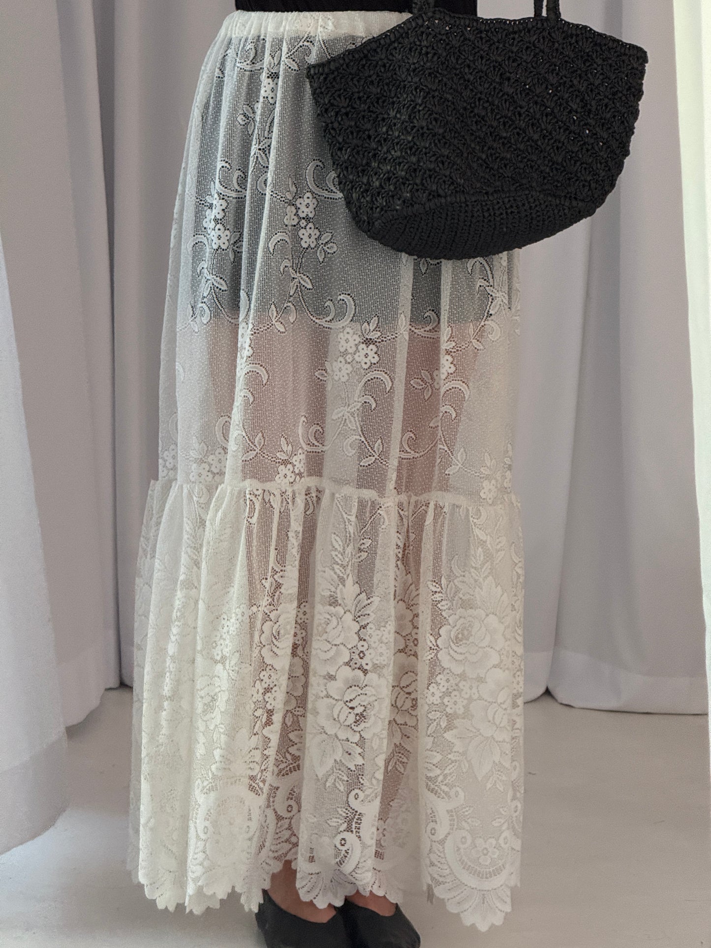 Tied Lace Skirt