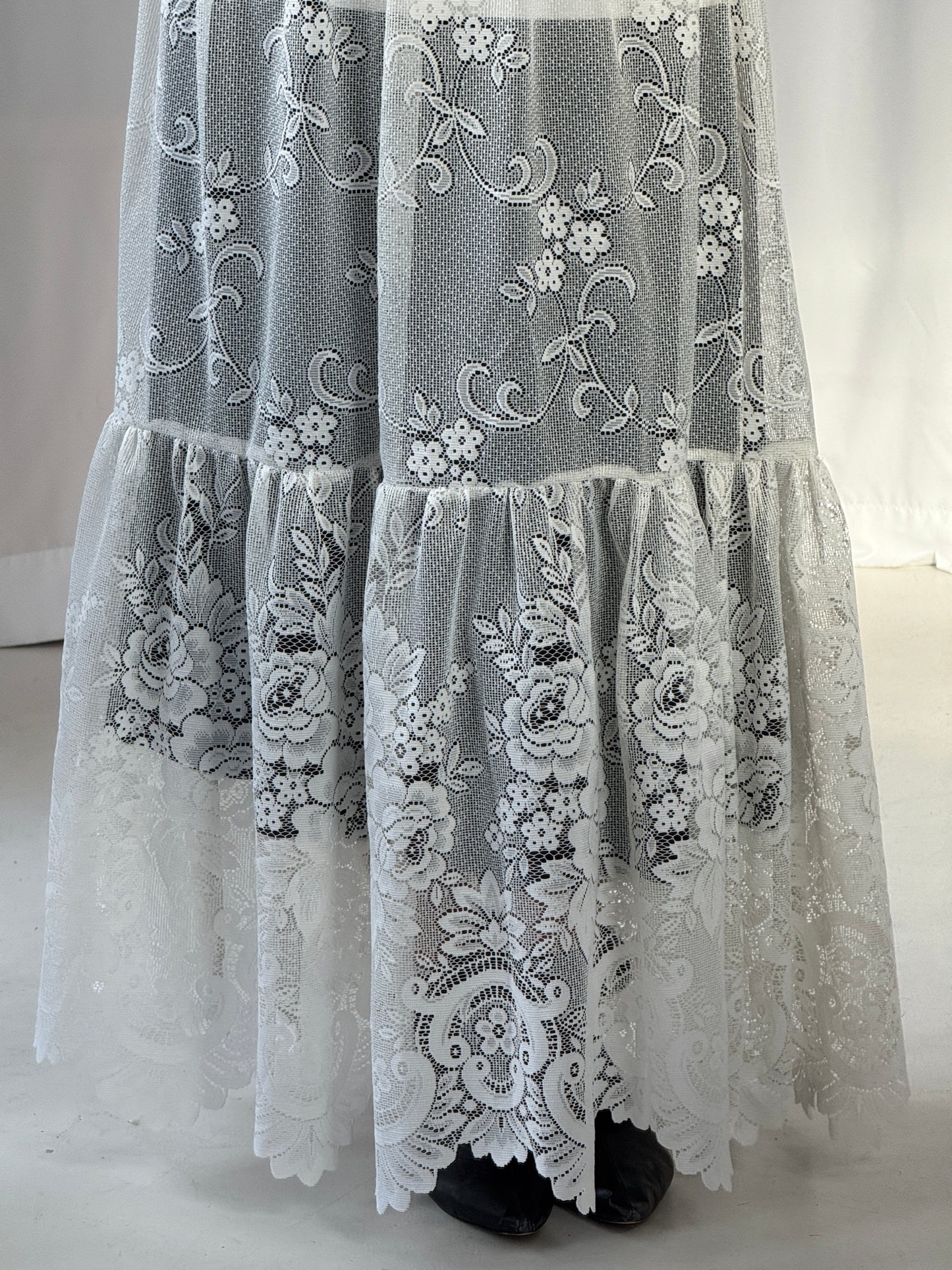 Lace Skirt with Ruffles