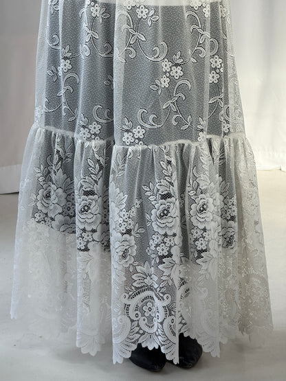 Lace Skirt with Ruffles