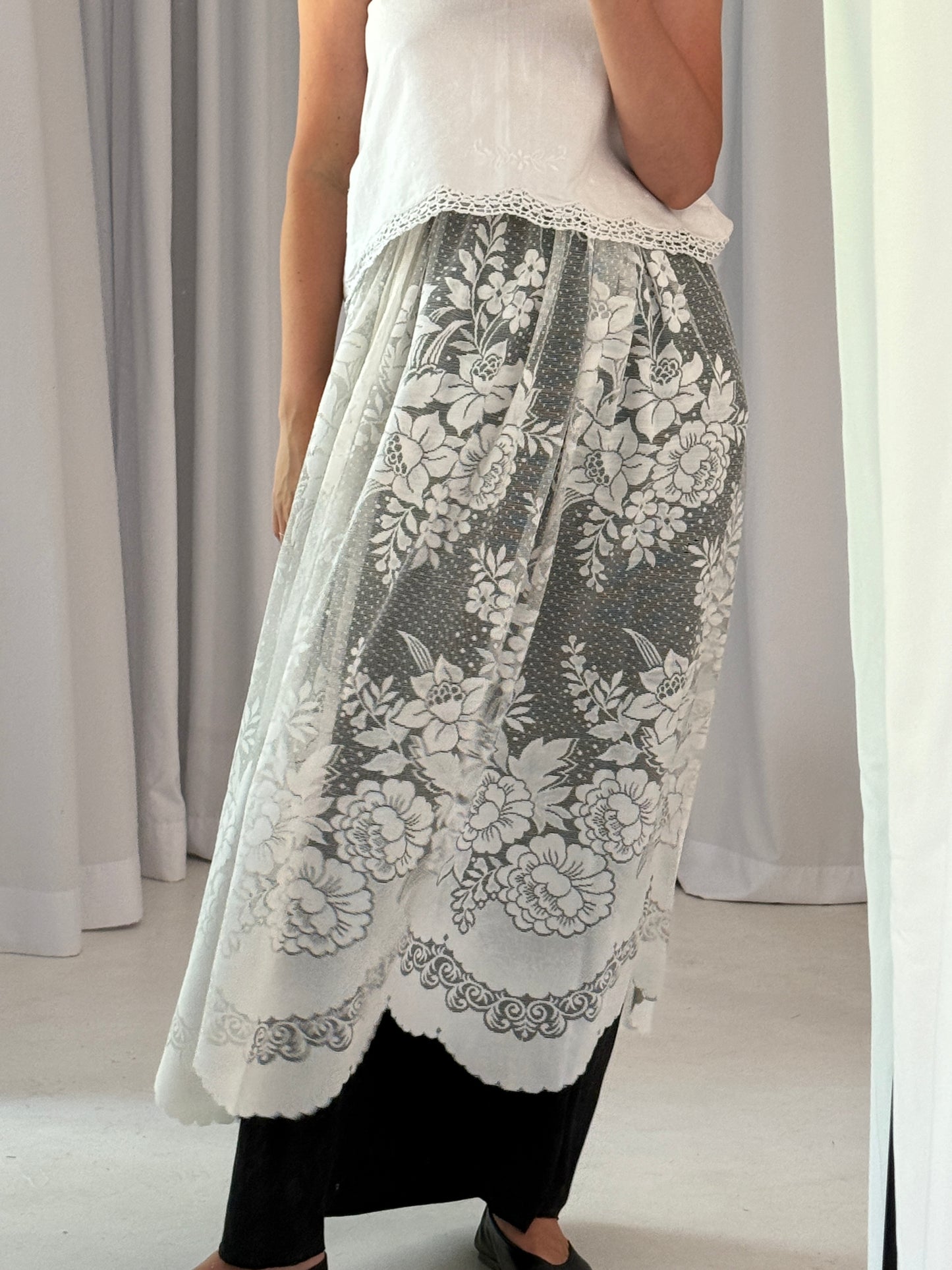 Tied Lace Skirt