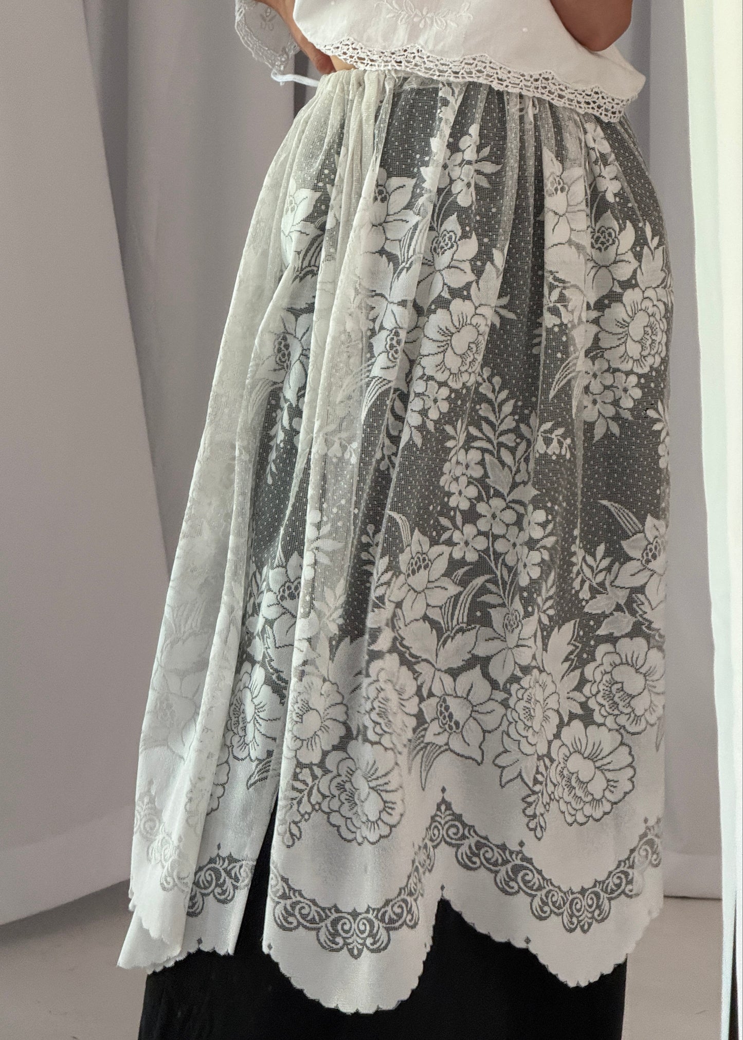 Tied Lace Skirt