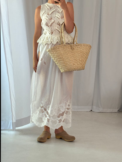 Tied Lace Skirt