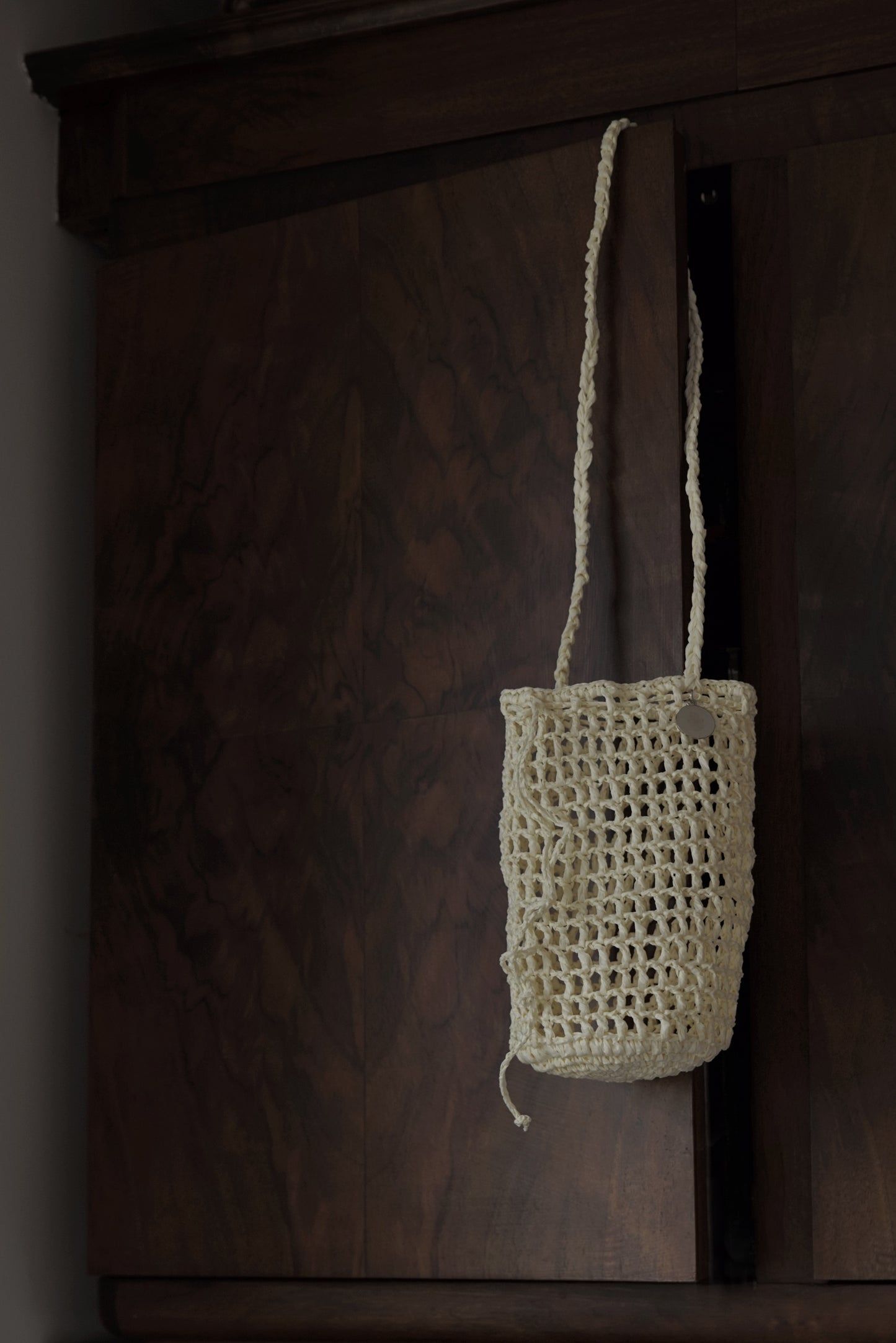 Mały Ażurowy Worek Raffia Basketbag