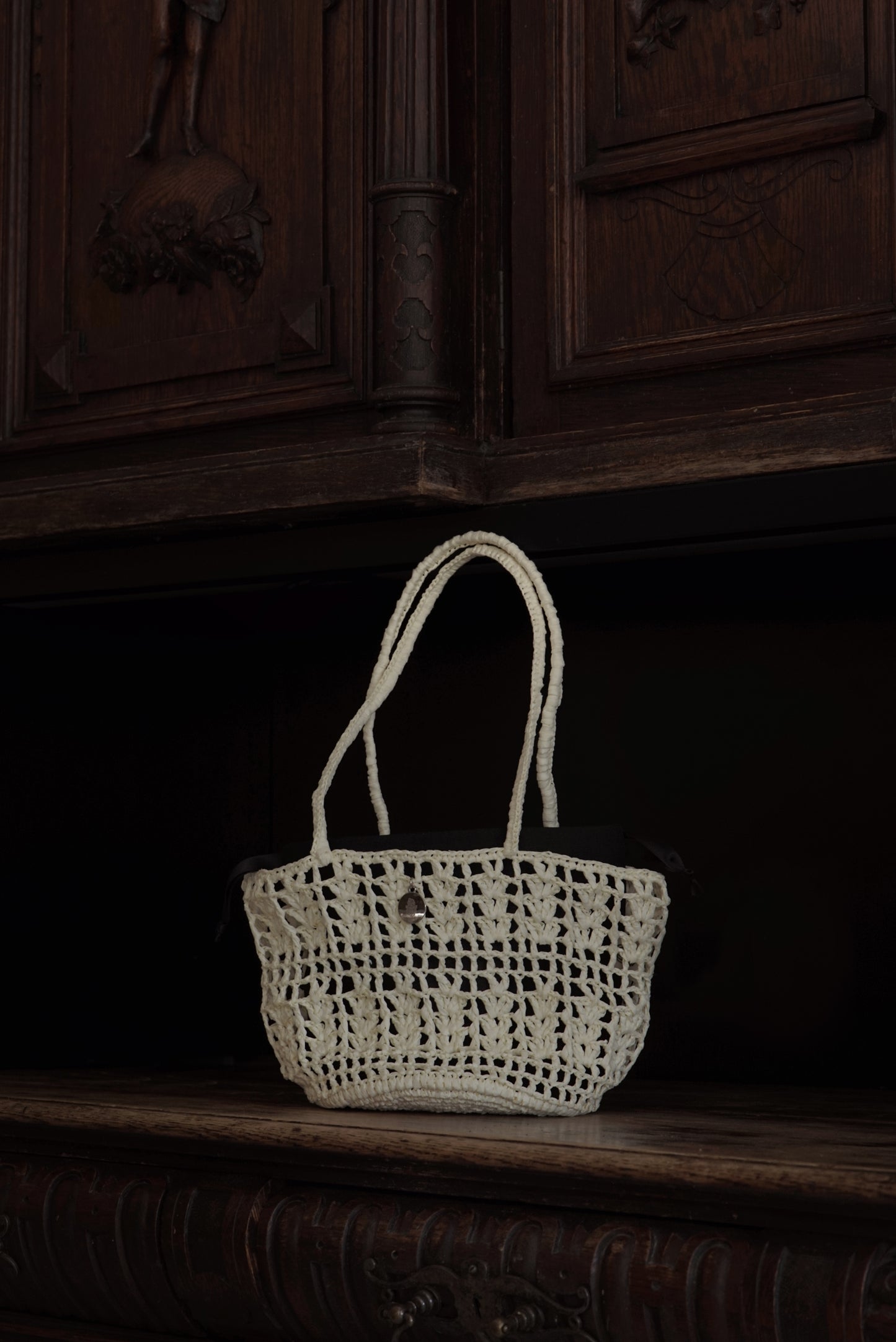 Ażurowy Koszyk Raffia Basketbag