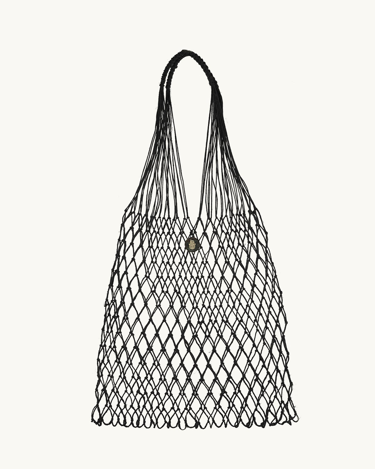 Linen Knotted Net Bag