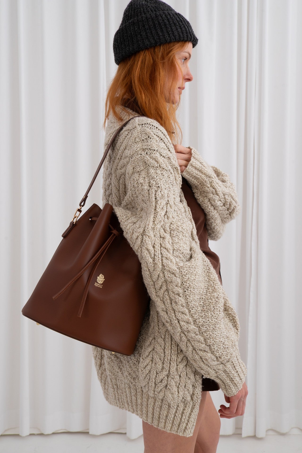 Leather Bucket Bag Marianna