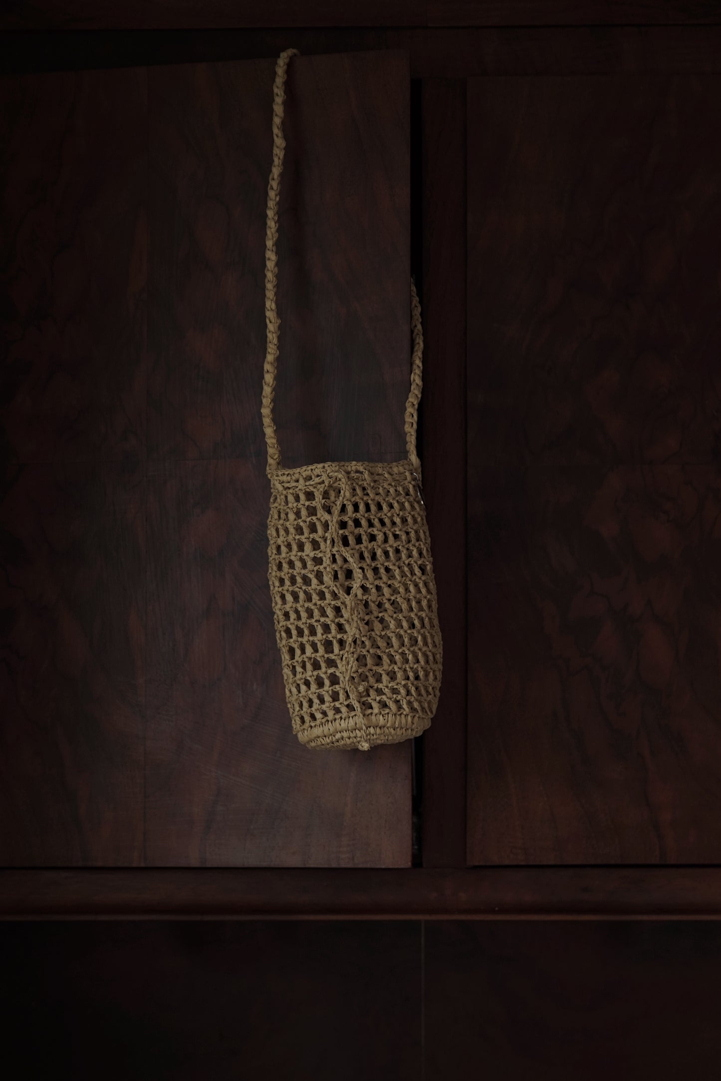 Mały Ażurowy Worek Raffia Basketbag
