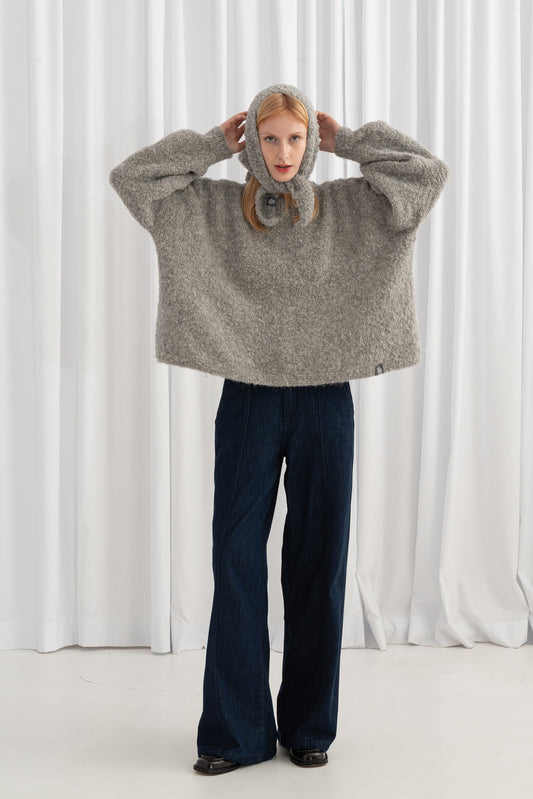 Gotowy Sweter Bouclé Oversize