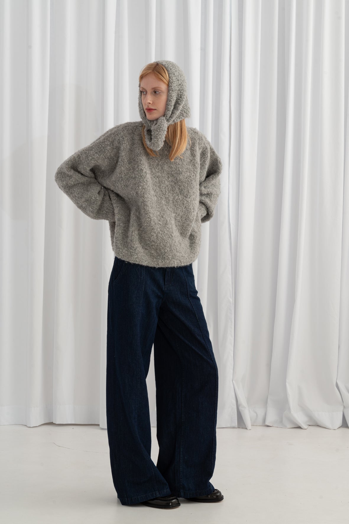 Boucle Knotted Sweater