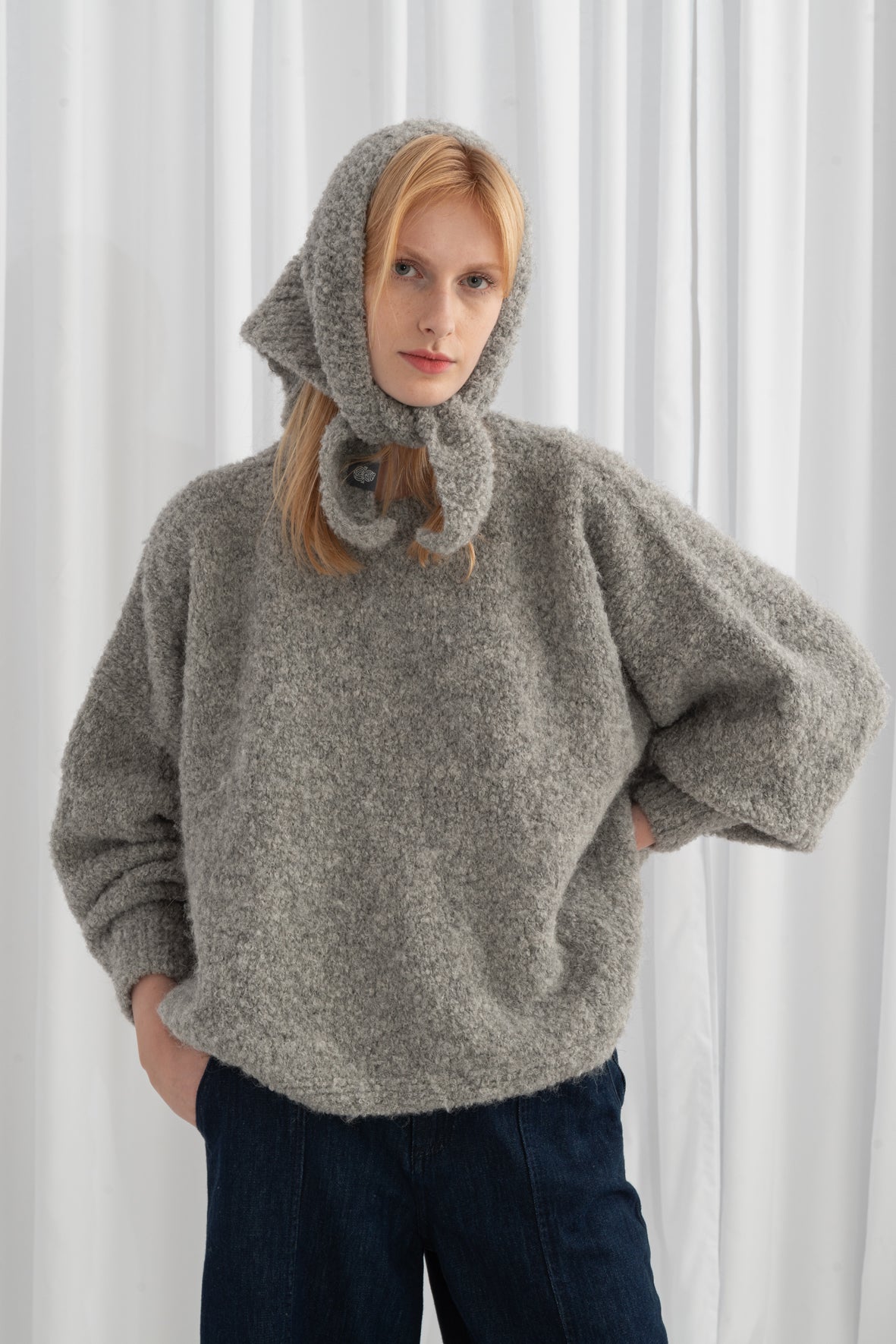 Boucle Knotted Sweater