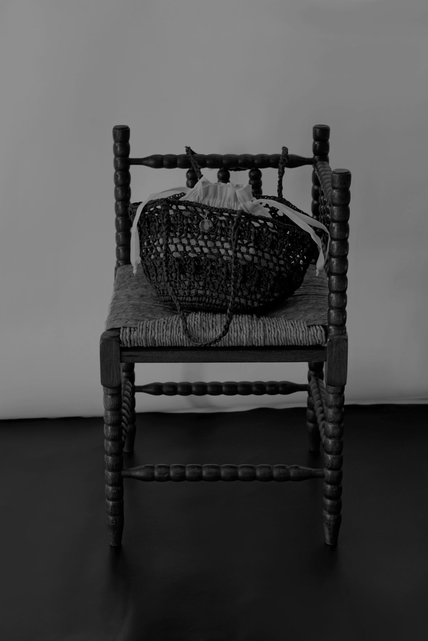 Ażurowy Koszyk Raffia Basketbag